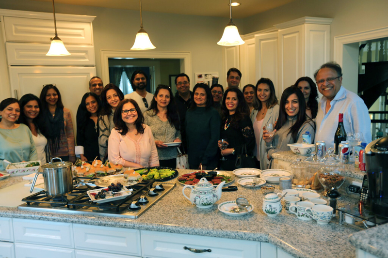 Nimmi Papneja with Young Professionals for SEVA in her kitchen