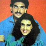 Ravi Shastri and Amrita Singh on Cine Blitz cover