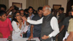 Tamil Nadu governor Banwarilal Purohit pats woman journalist on cheek