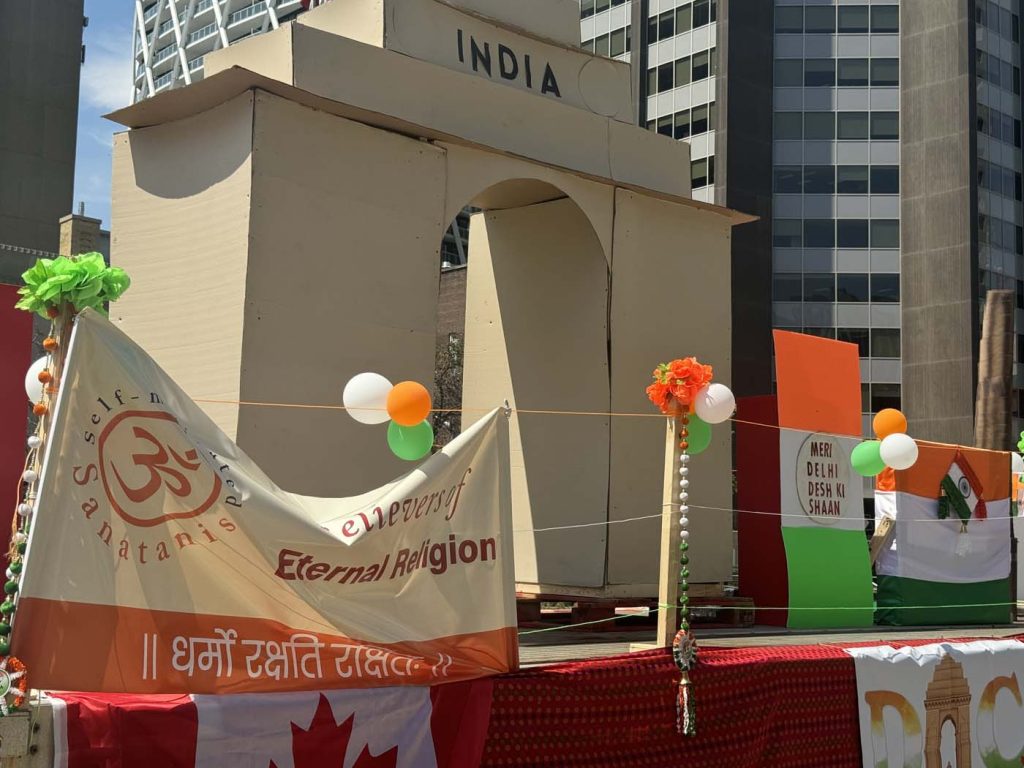 India Day parade Toronto Delhi float